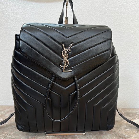 Yves Saint Laurent Handbags - YSL calfskin Y quilted large loulou backpack
